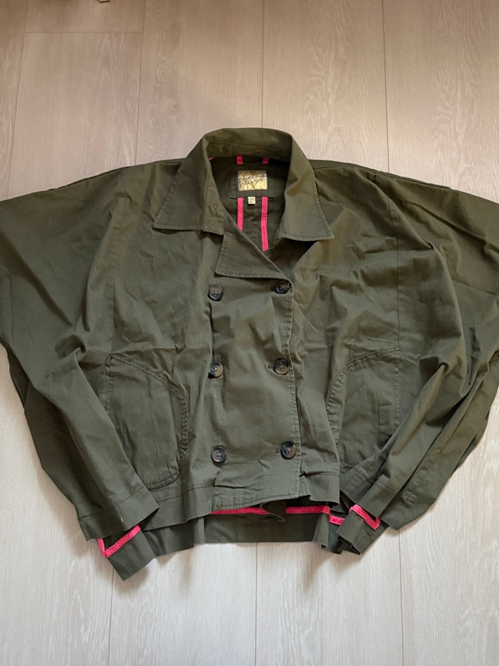 Vera Wang Princess Label Olive Green Poncho